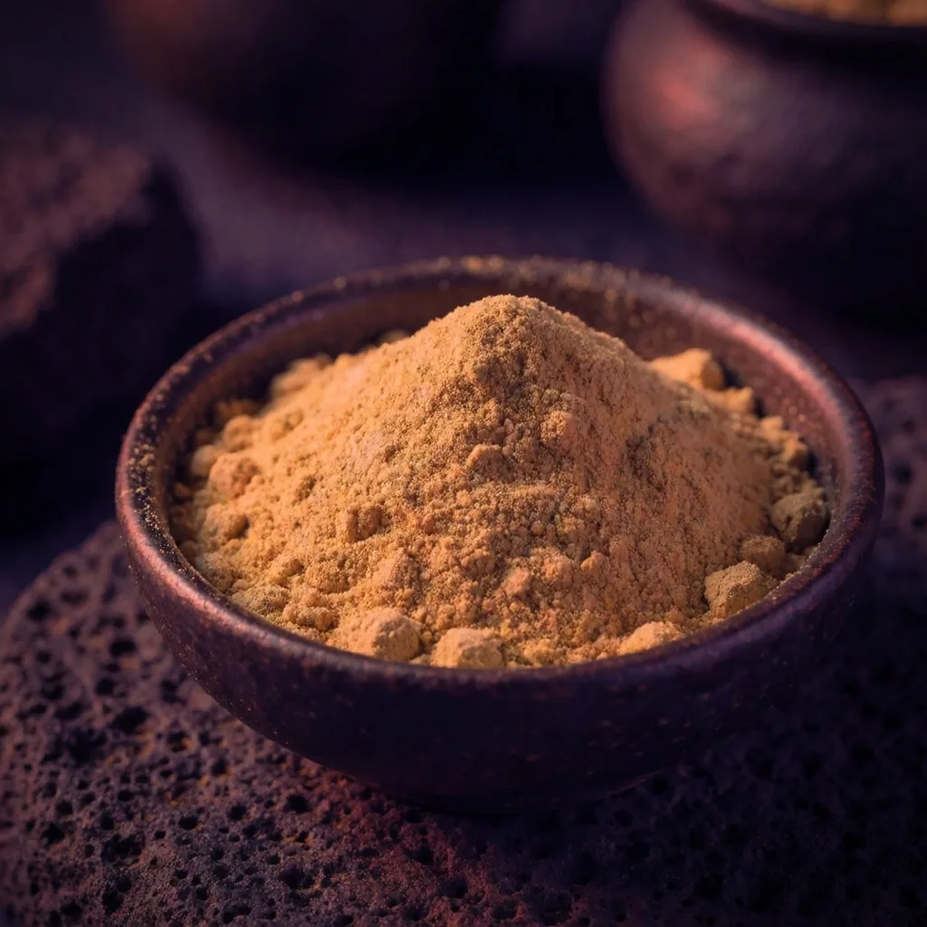 Ashwagandha root powder in bowl